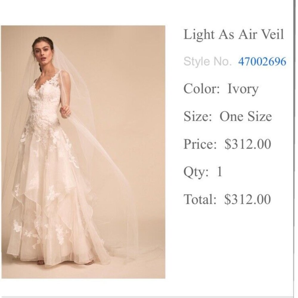 BHLDN Light As Air Cathedral Veil